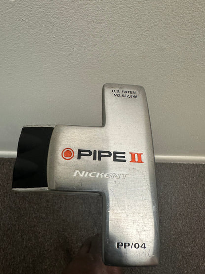 PIPE II Nickent PP/04 Putter  with Kingrasp fat grip with cover