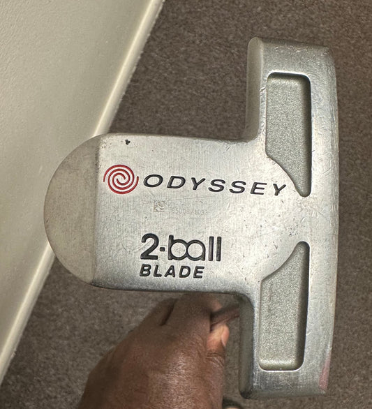 Odyssey White Hot 2-Ball Blade putter with a new  Odyssey grip